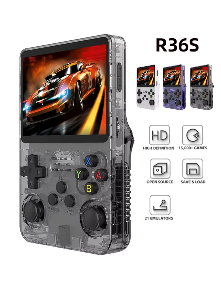 R36S Retro Handheld Video Game Console Linux System 128GB